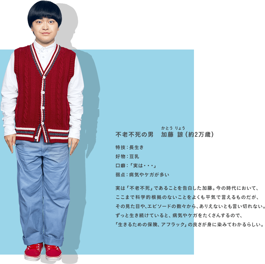不老不死の男 加藤 諒(約2万歳)