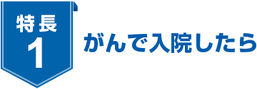 特長1 がんで入院したら