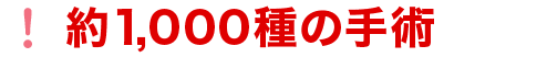 約1,000種の手術を保障