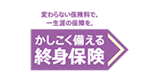 変わらない保険料で、一生涯の保障を。かしこく備える終身保険