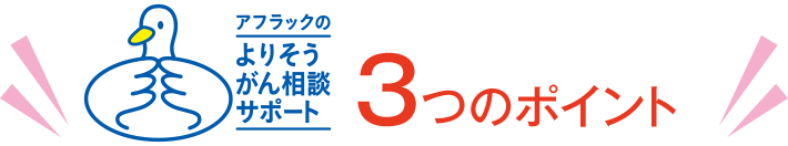 アフラックのよりそうがん相談サポート 3つのポイント