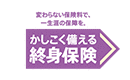 変わらない保険料で、一生涯の保障を。かしこく備える終身保険